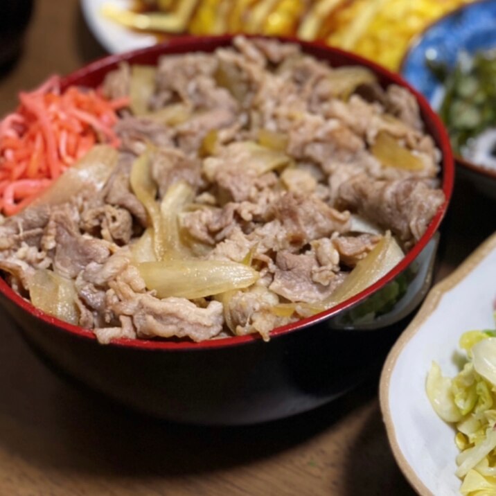 我が家の牛丼